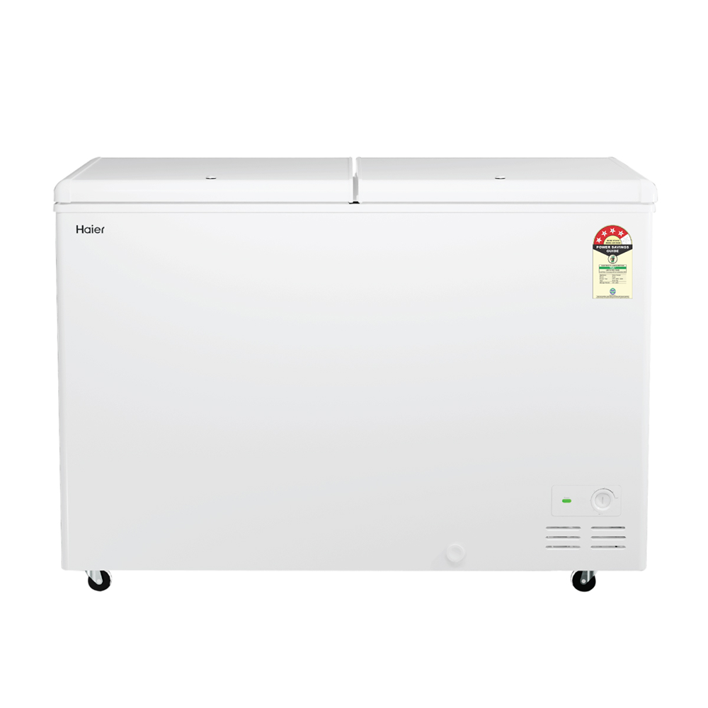 Haier Deep Freezer 320L, Hard Top Convertible Double Door (White)